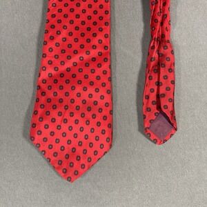 Philippe Perrier Paris Malin‎ New York Mens Neck Tie Red Floral Geometric